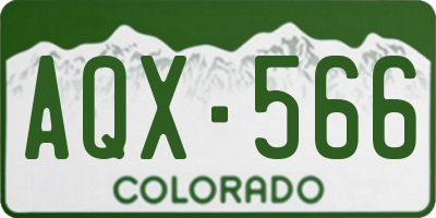 CO license plate AQX566