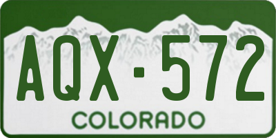CO license plate AQX572