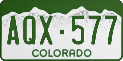 CO license plate AQX577