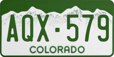 CO license plate AQX579