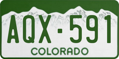CO license plate AQX591