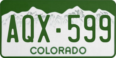 CO license plate AQX599