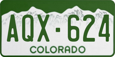 CO license plate AQX624