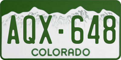 CO license plate AQX648