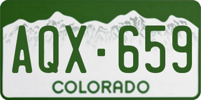 CO license plate AQX659