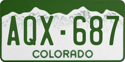 CO license plate AQX687