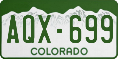 CO license plate AQX699