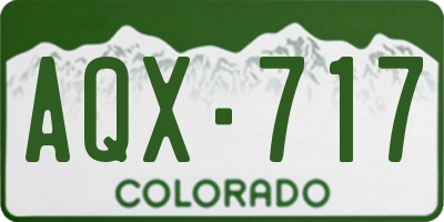 CO license plate AQX717