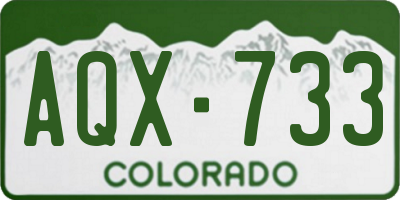 CO license plate AQX733