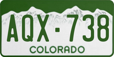 CO license plate AQX738