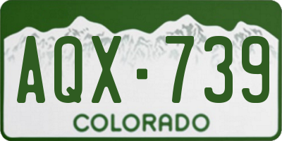 CO license plate AQX739