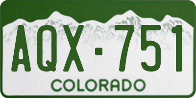 CO license plate AQX751