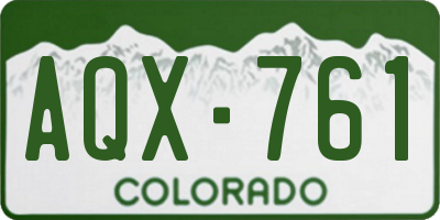 CO license plate AQX761