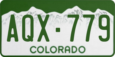 CO license plate AQX779