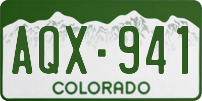 CO license plate AQX941