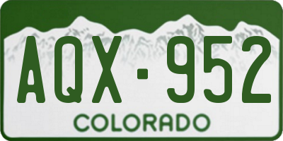 CO license plate AQX952