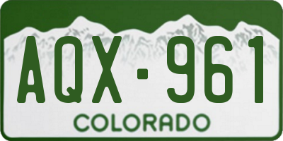 CO license plate AQX961