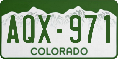CO license plate AQX971