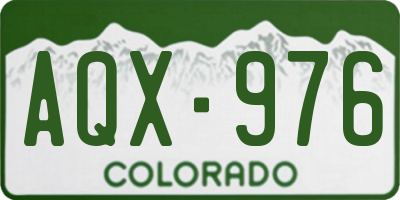 CO license plate AQX976