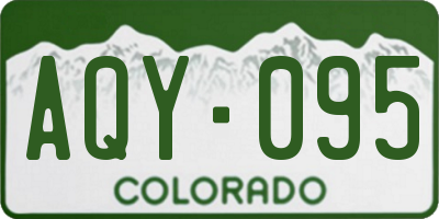 CO license plate AQY095