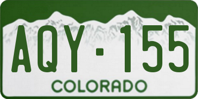 CO license plate AQY155