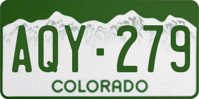 CO license plate AQY279