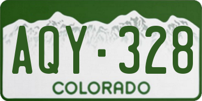 CO license plate AQY328