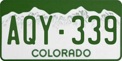 CO license plate AQY339