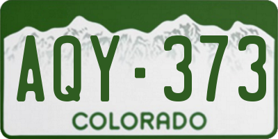 CO license plate AQY373