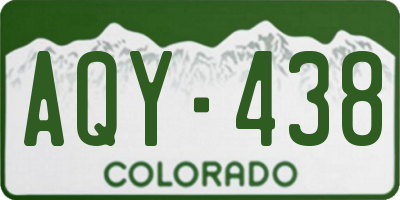 CO license plate AQY438