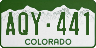 CO license plate AQY441