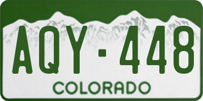 CO license plate AQY448