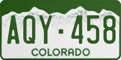 CO license plate AQY458