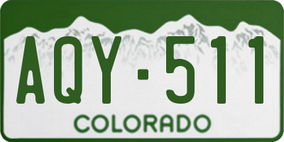 CO license plate AQY511