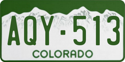 CO license plate AQY513