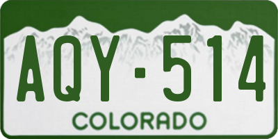 CO license plate AQY514