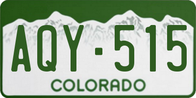CO license plate AQY515