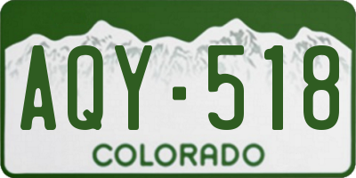 CO license plate AQY518