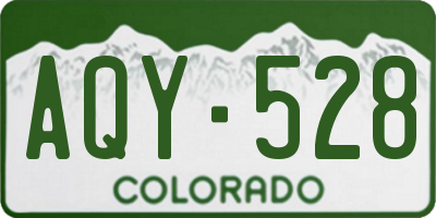 CO license plate AQY528