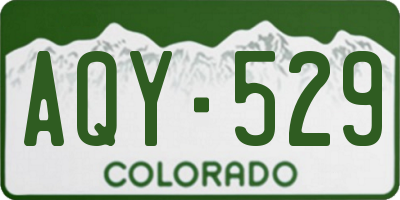 CO license plate AQY529