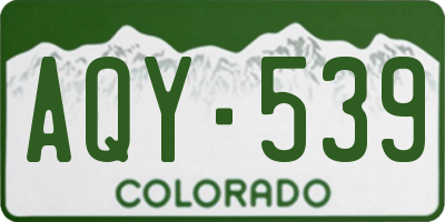 CO license plate AQY539