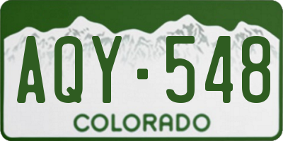 CO license plate AQY548