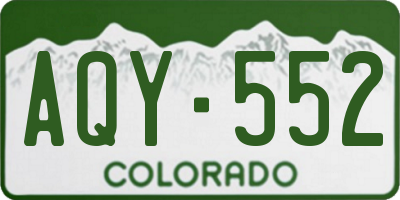 CO license plate AQY552