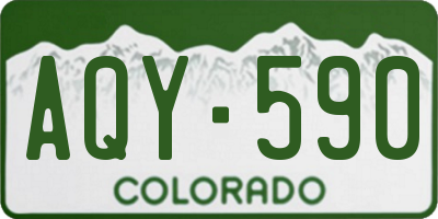 CO license plate AQY590