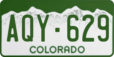 CO license plate AQY629