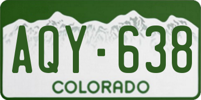 CO license plate AQY638