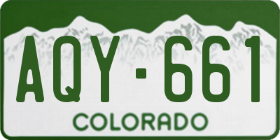CO license plate AQY661