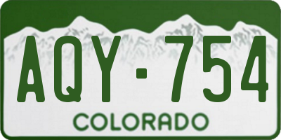 CO license plate AQY754