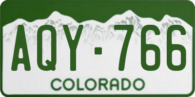 CO license plate AQY766