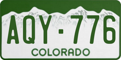 CO license plate AQY776